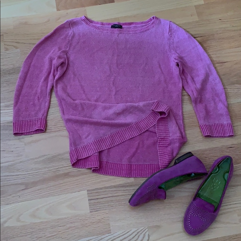 Talbots 💕💜 linen boatneck top
